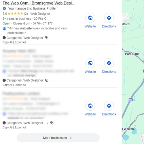 Bromsgrove Web Design and Local SEO